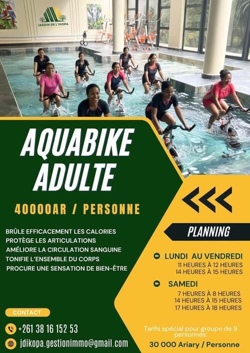 Aquabike Adulte au Jardin de l’Ikopa