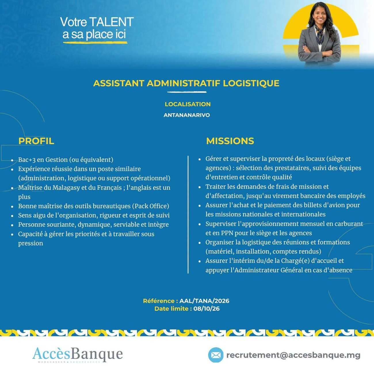 Assistant Administratif Logistique