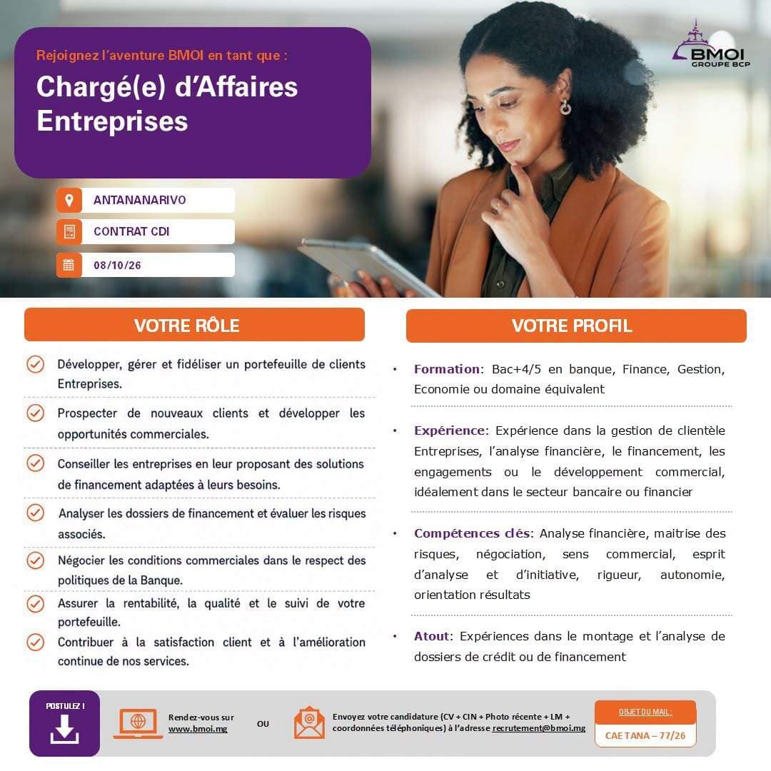 Chargé(e) d’affaires entreprises