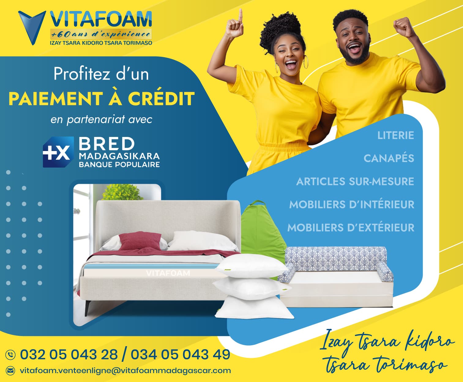 Vitafoam + BRED : achetez tranquille