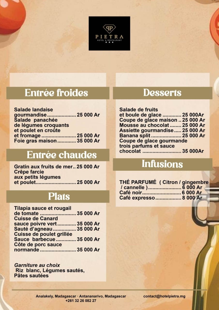 Notre nouveau menu gastronomique est enfin là Hôtel Pietra Tanà