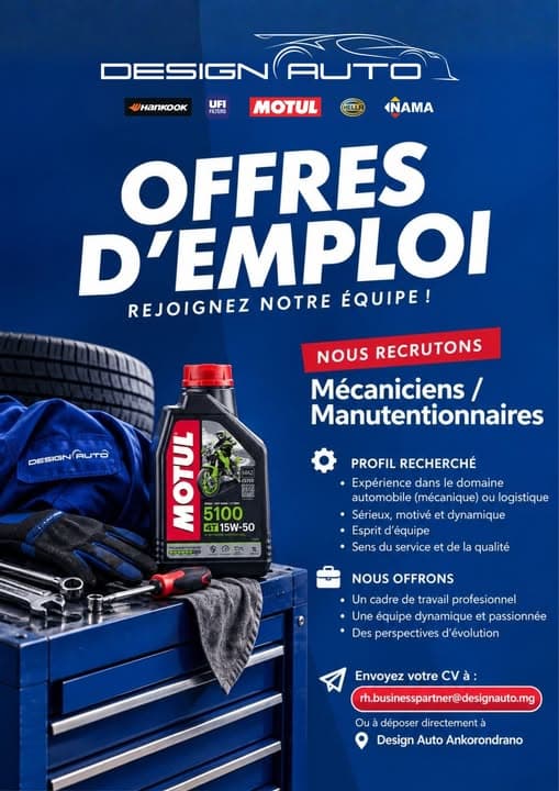 Mécaniciens / Manutentionnaires